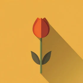 Simplistic Vector Tulip Art