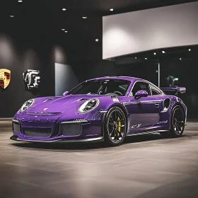 Elegant Purple Sports Car Display