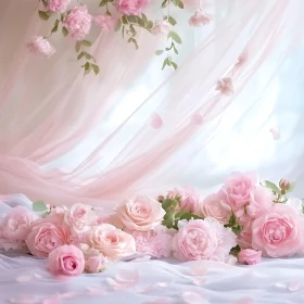 Romantic Pink Roses with Soft Light