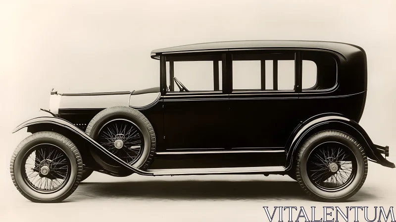 Classic 1920s Vintage Car - Antique Automotive Design AI Image