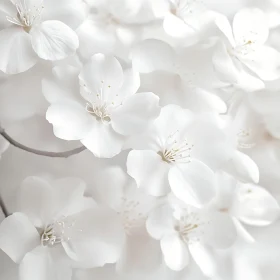 Delicate Blossom of White Flowers