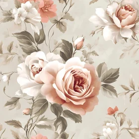 Timeless Pastel Floral Artwork