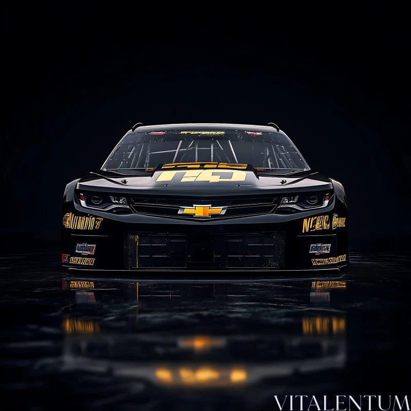 AI ART Front View of High-Performance Chevrolet Racing Car