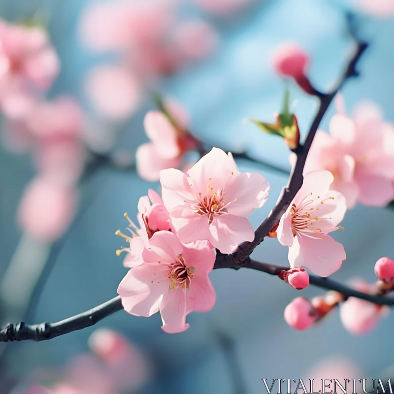 Springtime Cherry Blossoms AI Image