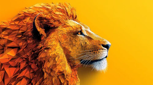 Polygonal Lion Illustration