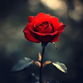 Close-Up of a Red Rose Flower