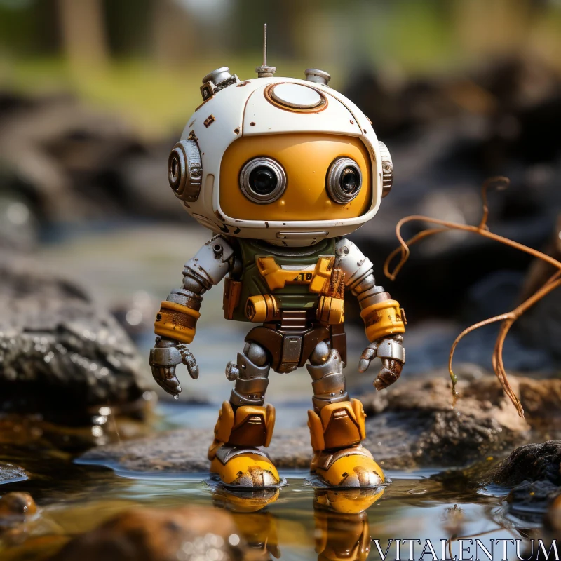 Adventurous Robot in Nature - A Photorealistic Artwork AI Image