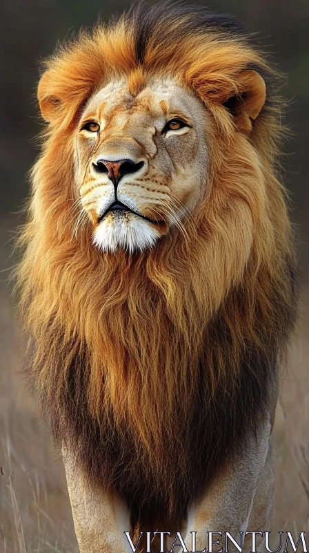 Regal Lion Portrait AI Image