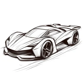 Sleek Automobile Design Drawing