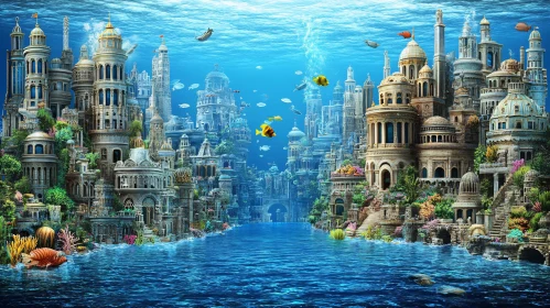 Submerged Civilization with Marine Architecture