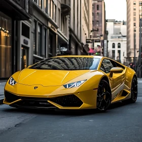 Luxury Sports Car in City