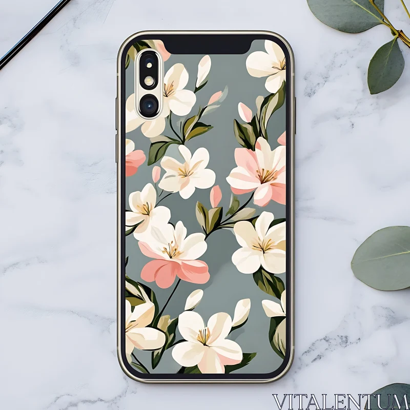 Beautiful Botanical Phone Case Design AI Image