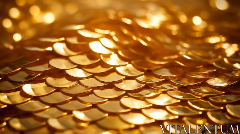 Decadent Golden Scales Close-Up - Money Themed Art AI Image