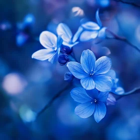 Delicate Blue Petals in Nature