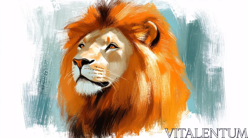 AI ART Regal Lion Painting