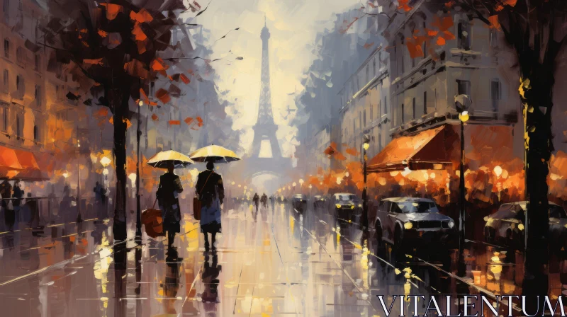 AI ART Luminous Parisian Scenes: Golden Light and Atmospheric Paintings