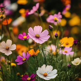 Diverse Flower Blossoms in a Vibrant Garden