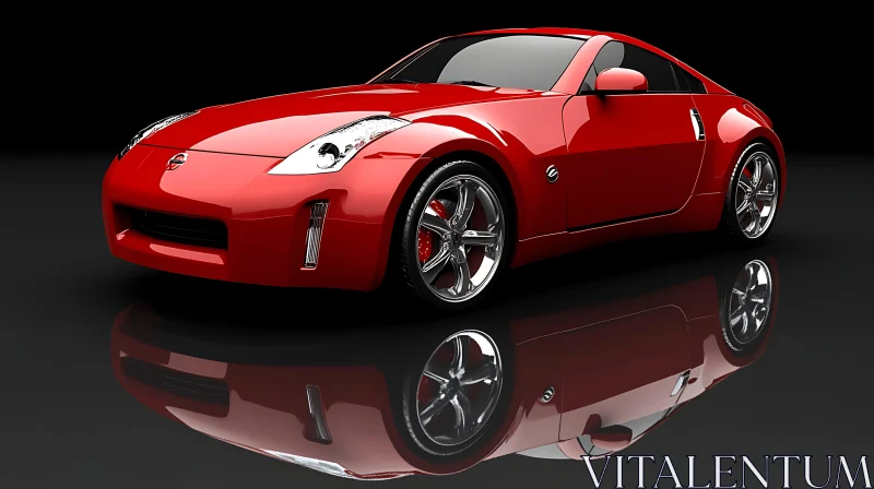 High-Performance Red Sports Car AI Image