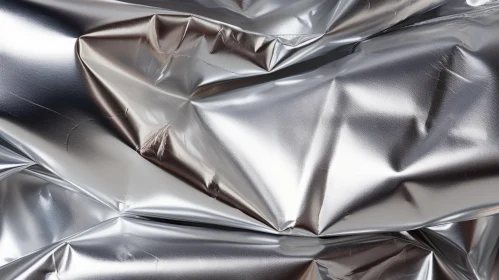 Close-Up Abstract Silver Foil Wrapper: Minimalism Meets Industrial Material