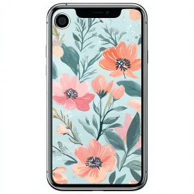 Pastel Floral Design on Phone Case