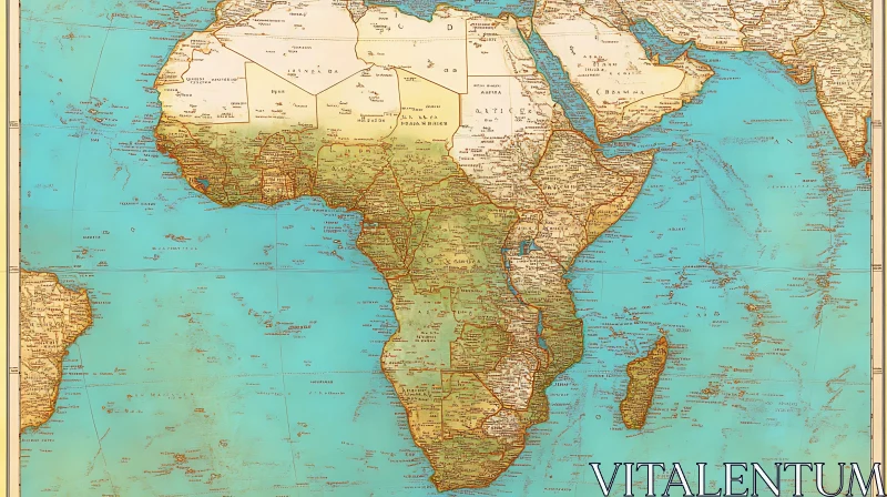 Historical African Map AI Image