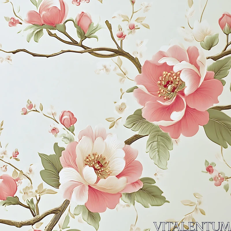 Spring Blossoms Flower Art AI Image