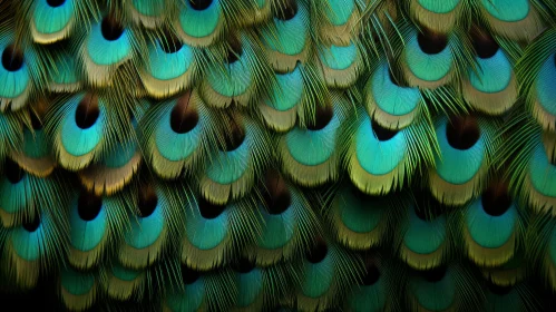 Elegant Display of Peacock Feathers in Cross-Processing Style