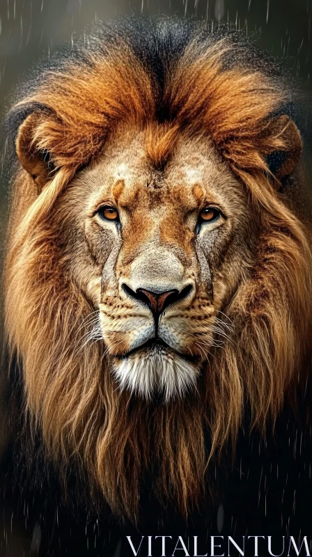 AI ART Regal Lion with Striking Mane