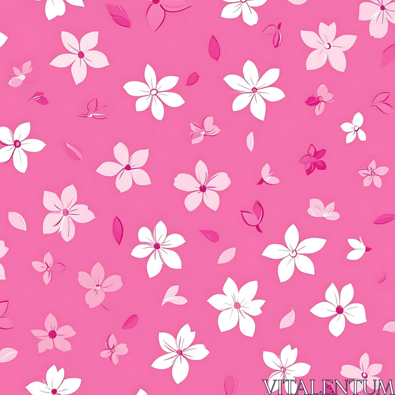 AI ART Elegant Pink Flower Design