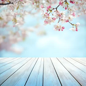 Springtime Cherry Blossoms Above Deck