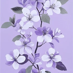 Purple and White Flower Composition