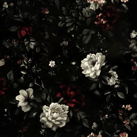 Moody Floral Art with Intricate Details