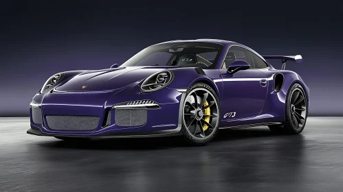 Luxury Purple GT3 Sports Vehicle