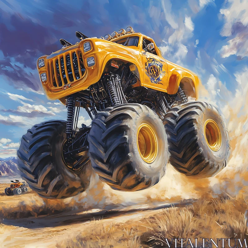 Off-Road Adventure with a Monster Truck AI Image