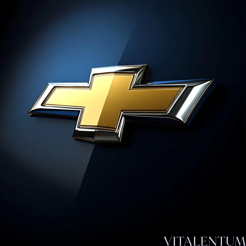 Chevrolet Emblem on Dark Background AI Image