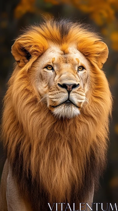 Regal Lion in Natural Setting AI Image