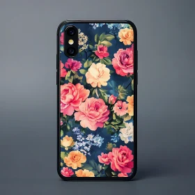 Floral Smartphone Case with Colorful Rose Design