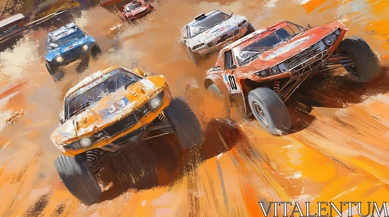 High-Speed Off-Road Race AI Image