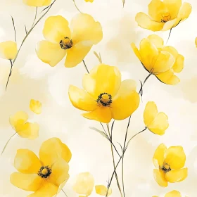 Yellow Petals in Bloom Artwork