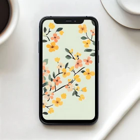 Elegant Blossoms on Smartphone