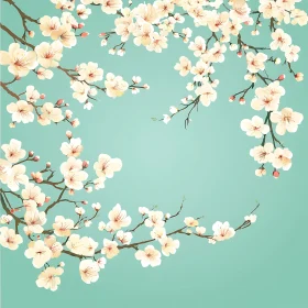 Cherry Blossom Floral Art