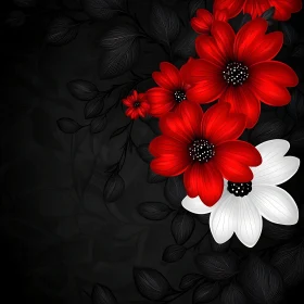 Striking Floral Arrangement on Dark Background