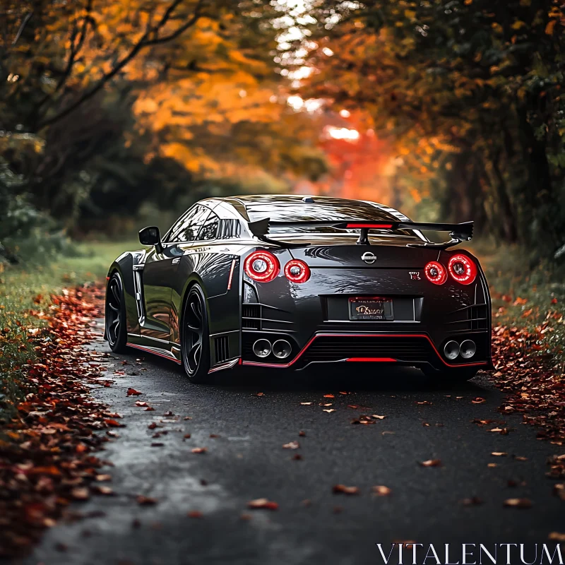 AI ART Luxurious Sports Car in Fall Setting