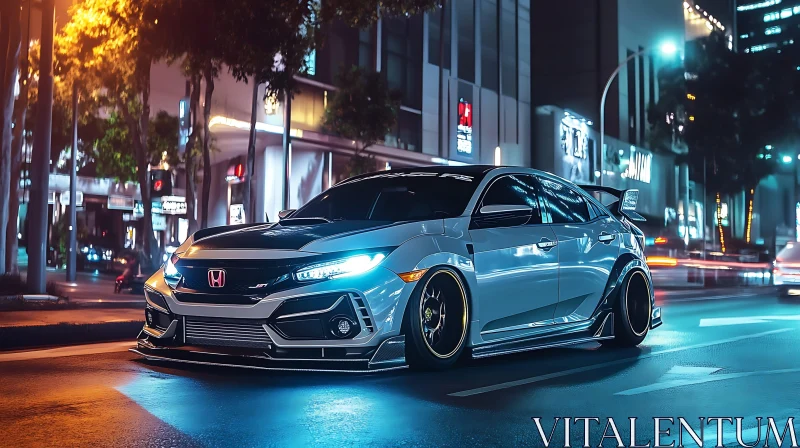 Honda on City Streets AI Image