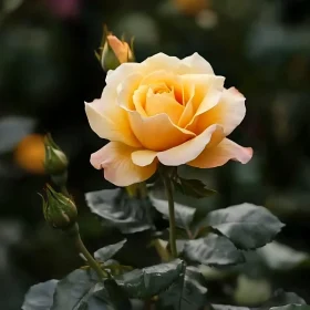 Yellow Rose Flower in Full Bloom