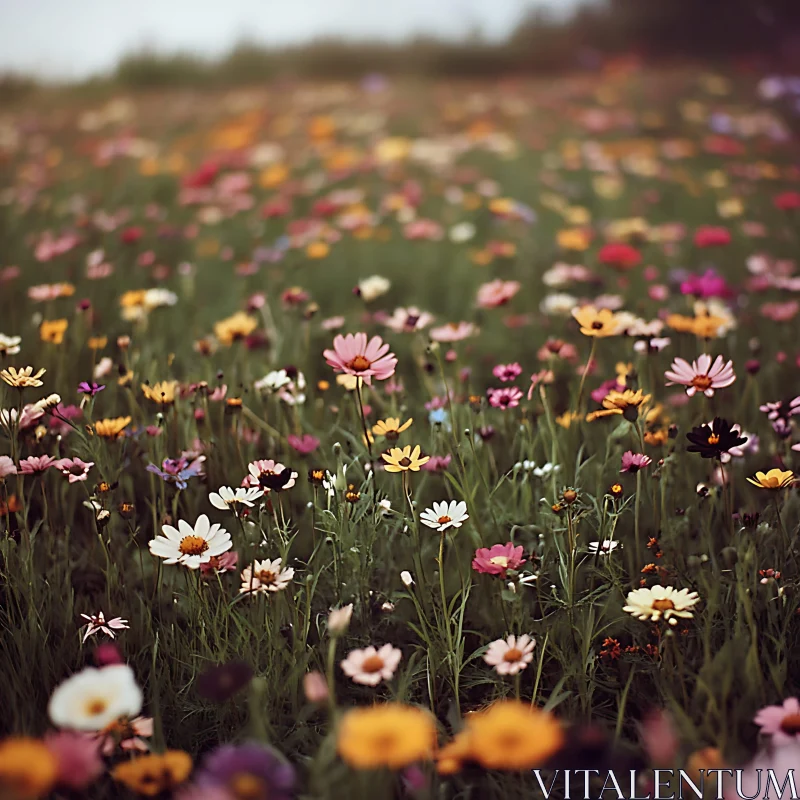 AI ART Colorful Wildflower Meadow Picture