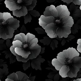 Black and Grey Floral Design