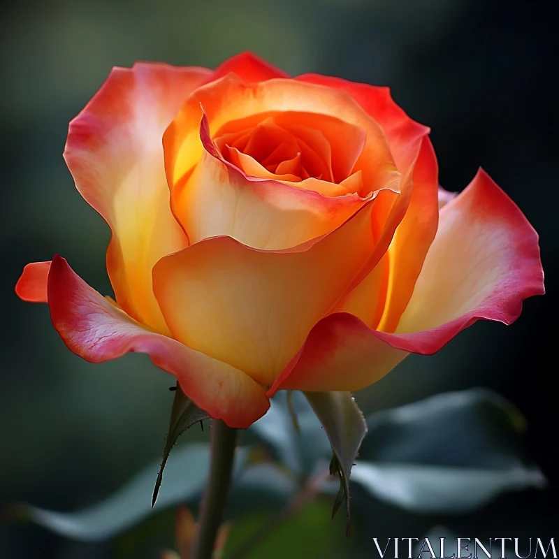 Beautiful Yellow and Orange Rose Flower Beautiful Yellow and Orange Rose Flower