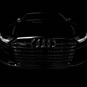 Front Perspective of a Stylish Luxury Automobile