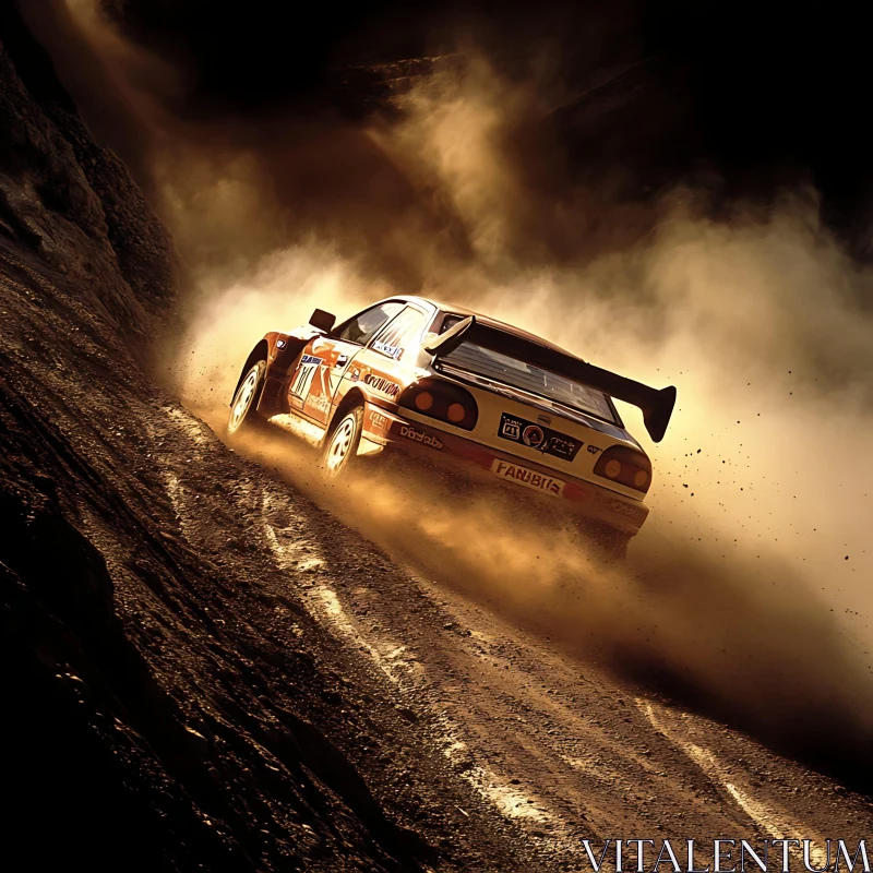 Off-Road Racing Dust Cloud AI Image